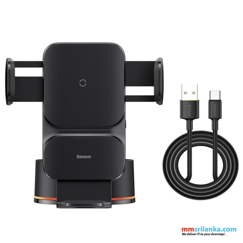 Baseus Wisdom Auto Alignment QI 15W Car Mount Wireless Charger（Suction base) Black